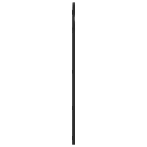 Fekete ívelt vas fali tükör 40 x 80 cm