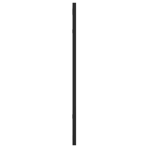 Fekete téglalap alakú vas fali tükör 50 x 60 cm