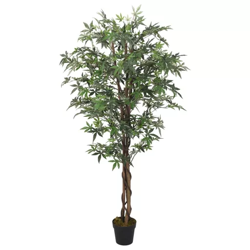 Zöld mű juharfa 504 levéllel 150 cm
