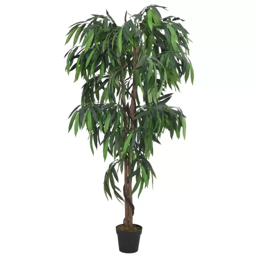 Zöld mű mangófa 450 levéllel 120 cm