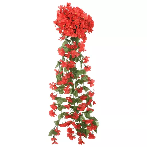 3 db piros virágfüzér 85 cm