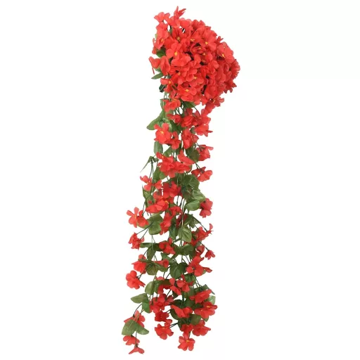 3 db piros virágfüzér 85 cm