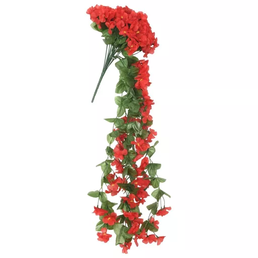 3 db piros virágfüzér 85 cm