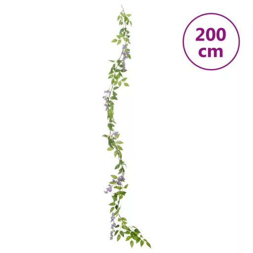 6 db lila virágfüzér 200 cm