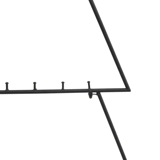 Fekete fém karácsonyfa dekorációhoz 125 cm