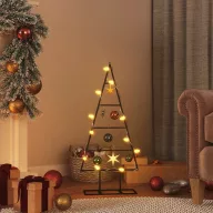 Fekete fém karácsonyfa dekorációhoz 60 cm