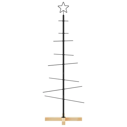 Fekete fém karácsonyfa alap dekorációhoz 120 cm