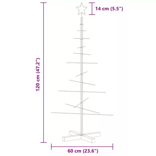 Fekete fém karácsonyfa alap dekorációhoz 120 cm