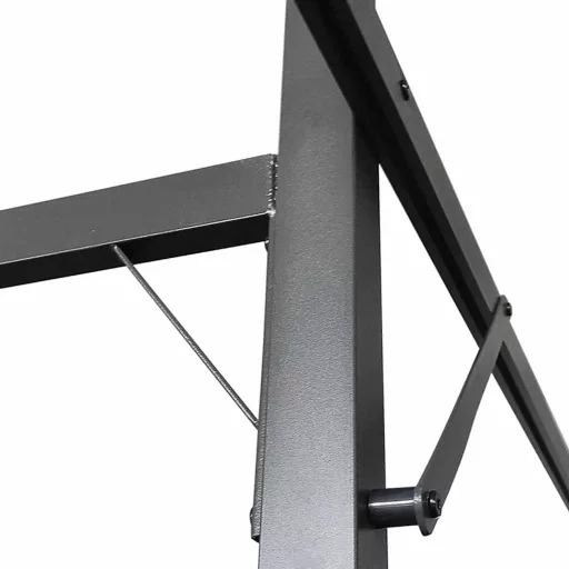 Antracitszürke pergola behúzható tetővel 295 x 292 x 230 cm
