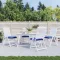 4 db kék oxford szövet székpárna 40 x 40 x 7 cm