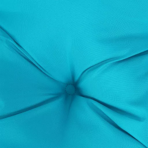 Türkizkék szövet kerti padpárna 120 x 50 x 7 cm