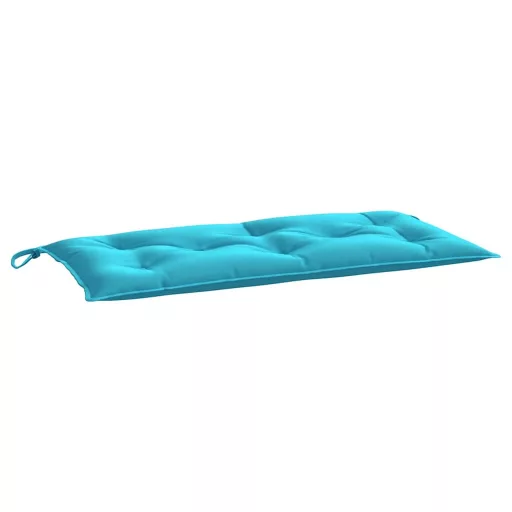 2 db türkizkék szövet kerti padpárna 100 x 50 x 7 cm