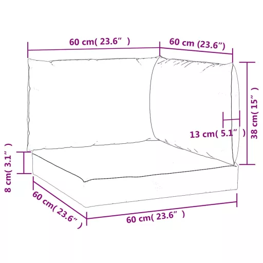 3 db türkiz oxford szövet raklappárna