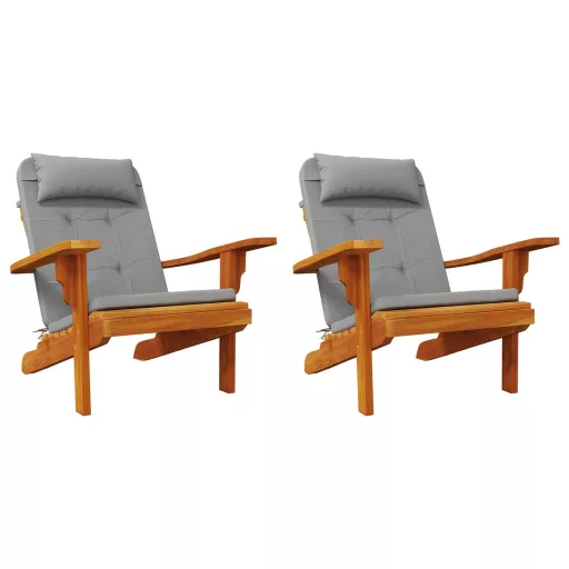 2 db szürke oxford-szövet Adirondack-székpárna