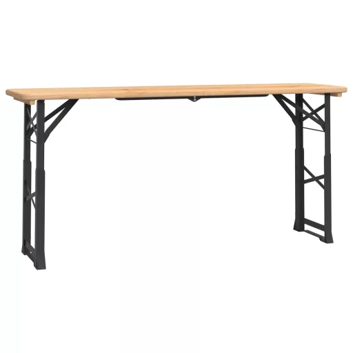 Tömör fenyőfa összecsukható sörözőasztal 170 x 50 x 75/105 cm