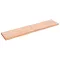 Világosbarna kezelt tömör tölgyfa fali polc 140 x 30 x (2-4) cm