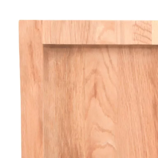 Világosbarna kezelt tömör tölgyfa fali polc 140 x 30 x (2-4) cm