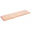 Világosbarna kezelt tömör tölgyfa fali polc 140 x 40 x (2-4) cm