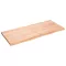 Világosbarna kezelt tömör tölgyfa fali polc 140 x 60 x (2-4) cm