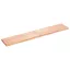 Világosbarna kezelt tömör tölgyfa fali polc 160 x 30 x (2-4) cm