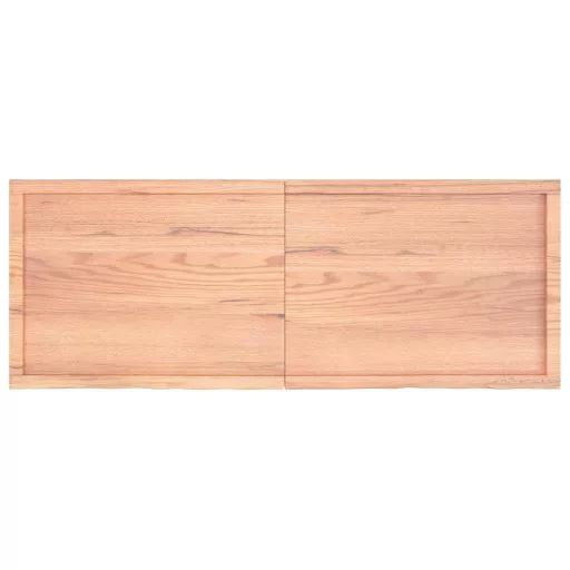 Világosbarna kezelt tömör tölgyfa fali polc 160 x 60 x (2-4) cm