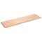 Világosbarna kezelt tömör tölgyfa fali polc 180 x 50 x (2-4) cm