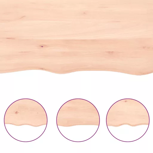 Kezeletlen tömör fa asztallap 140x60x(2-6) cm