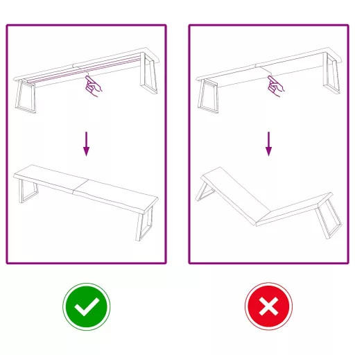 Világosbarna kezelt tömör asztallap 180x40x(2-4) cm
