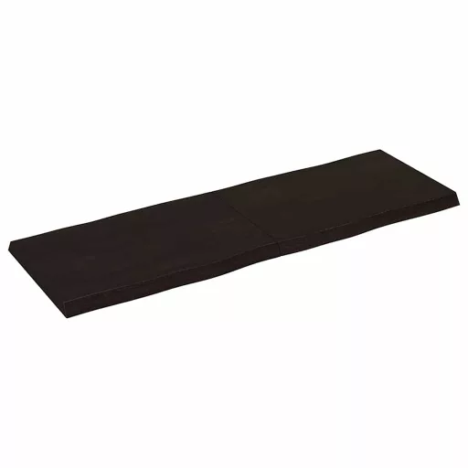 Sötétbarna kezelt tömör asztallap 120x40x(2-4) cm