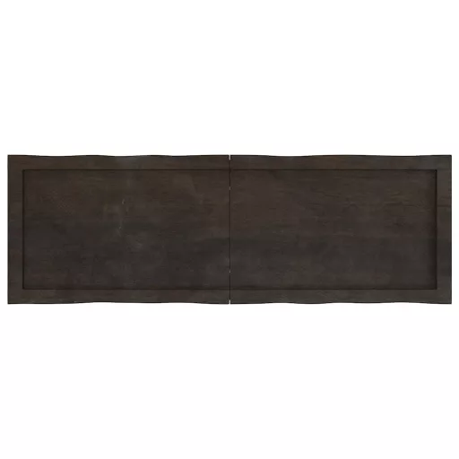 Sötétbarna kezelt tömör asztallap 120x40x(2-6) cm