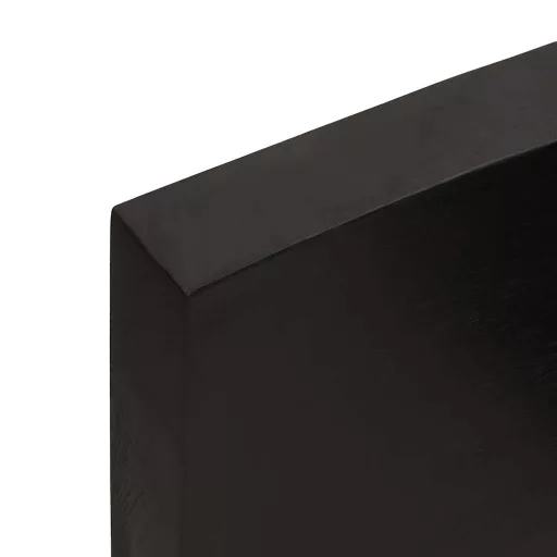 Sötétbarna kezelt tömör asztallap 120x40x(2-6) cm