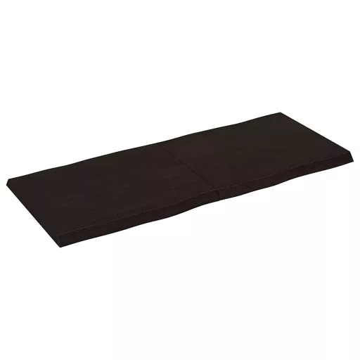 Sötétbarna kezelt tömör asztallap 120x50x(2-4) cm