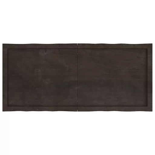 Sötétbarna kezelt tömör asztallap 120x50x(2-6) cm