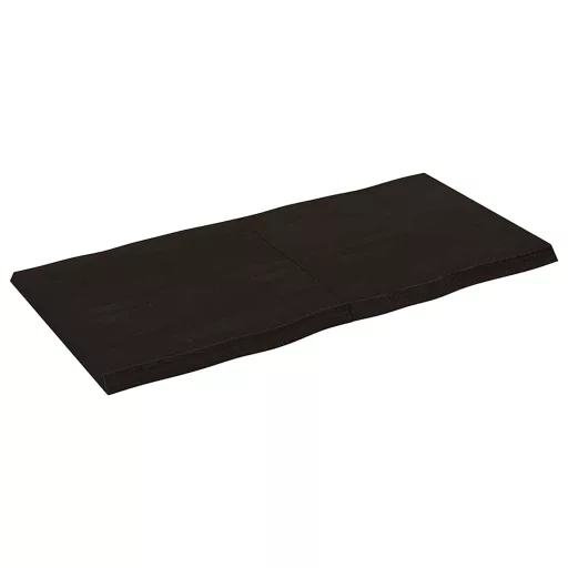 Sötétbarna kezelt tömör asztallap 120x60x(2-4) cm
