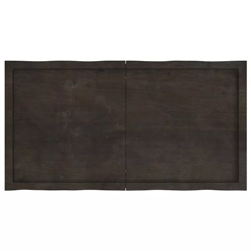 Sötétbarna kezelt tömör asztallap 120x60x(2-4) cm