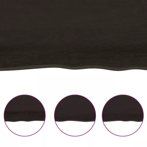Sötétbarna kezelt tömör asztallap 120x60x(2-6) cm