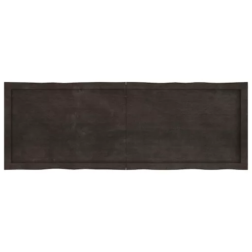 Sötétbarna kezelt tömör asztallap 140x50x(2-6) cm