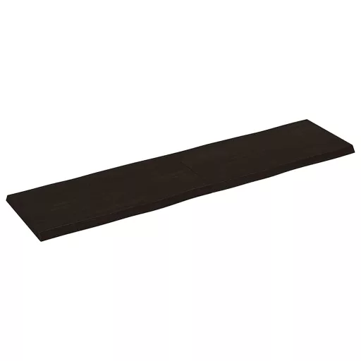 Sötétbarna kezelt tömör asztallap 160x40x(2-4) cm