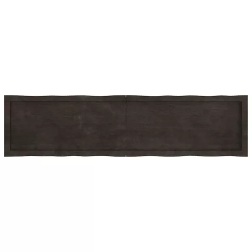 Sötétbarna kezelt tömör asztallap 160x40x(2-4) cm