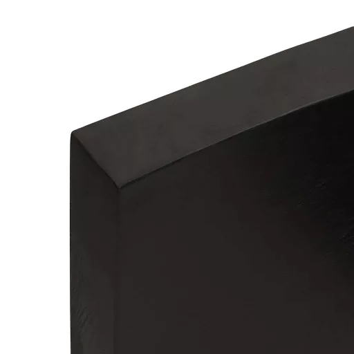 Sötétbarna kezelt tömör asztallap 160x40x(2-6) cm