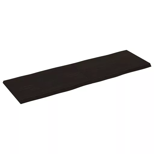 Sötétbarna kezelt tömör asztallap 160x50x(2-4) cm