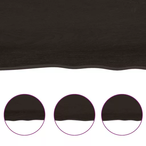 Sötétbarna kezelt tömör asztallap 160x50x(2-4) cm