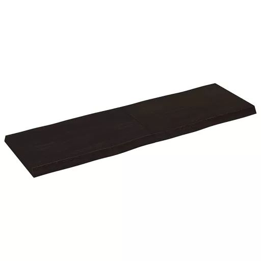Sötétbarna kezelt tömör asztallap 160x50x(2-6) cm