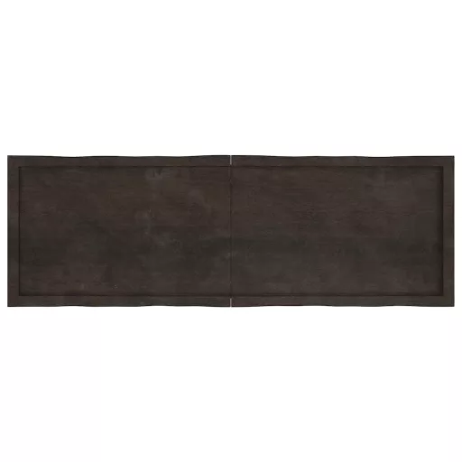 Sötétbarna kezelt tömör asztallap 160x50x(2-6) cm