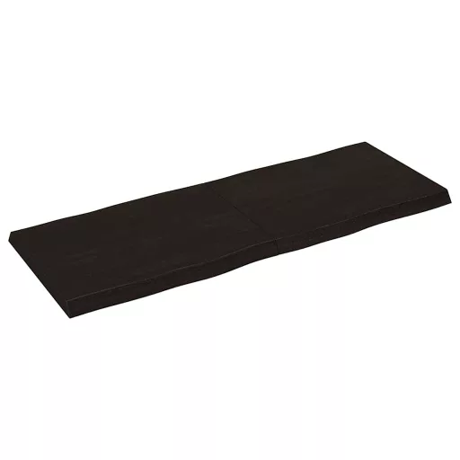 Sötétbarna kezelt tömör asztallap 160x60x(2-6) cm
