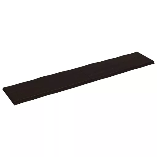 Sötétbarna kezelt tömör asztallap 200x40x(2-4) cm