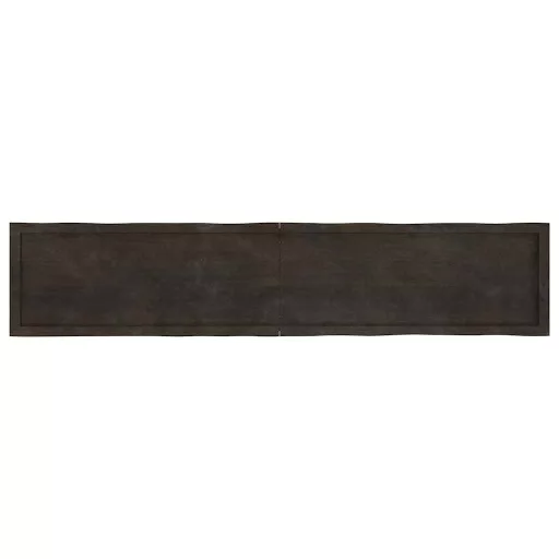 Sötétbarna kezelt tömör asztallap 200x40x(2-4) cm