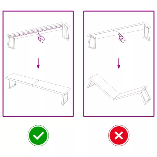 Sötétbarna kezelt tömör asztallap 200x40x(2-4) cm