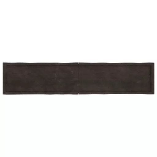 Sötétbarna kezelt tömör asztallap 200x40x(2-6) cm