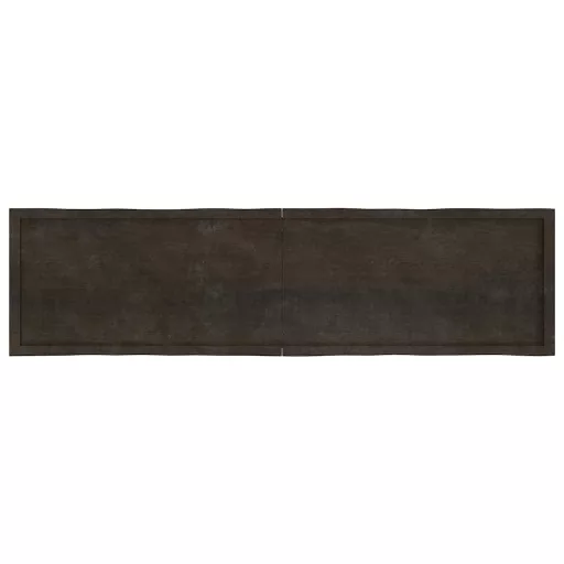 Sötétbarna kezelt tömör asztallap 200x50x(2-6) cm